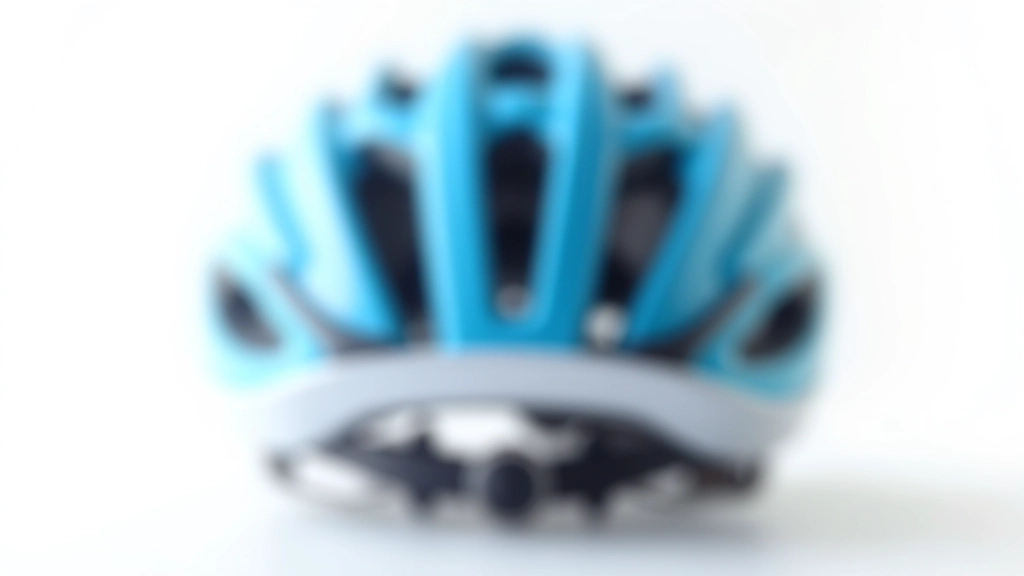 Detalle de casco de bicicleta de seguridad azul con correas ajustadas en primer plano, reflectante visible