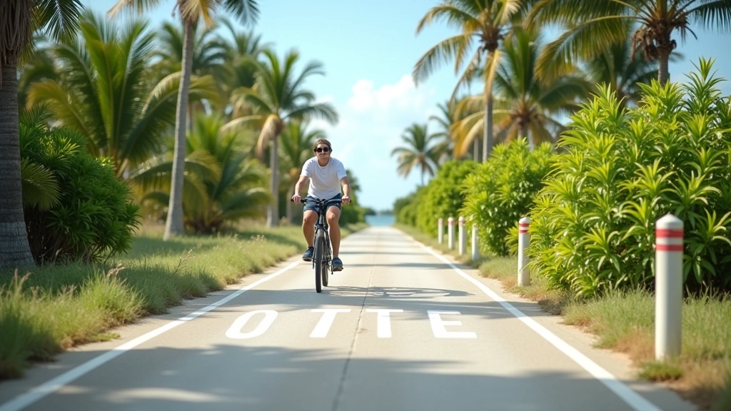 Detalle de la ruta con señalización clara y superficie segura para bicicletas